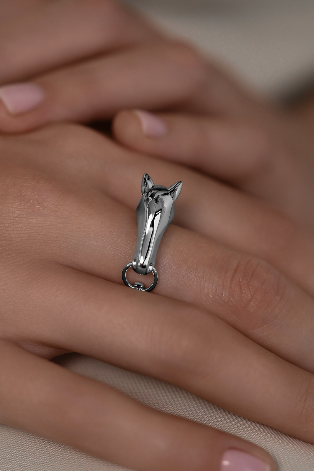 Кольца: Кольцо Cheval можно купить в ювелирном гардеробе MOMNT (Momentsilver), интернет-магазине украшений из серебра. Серебро 925,родий. . Артикул 