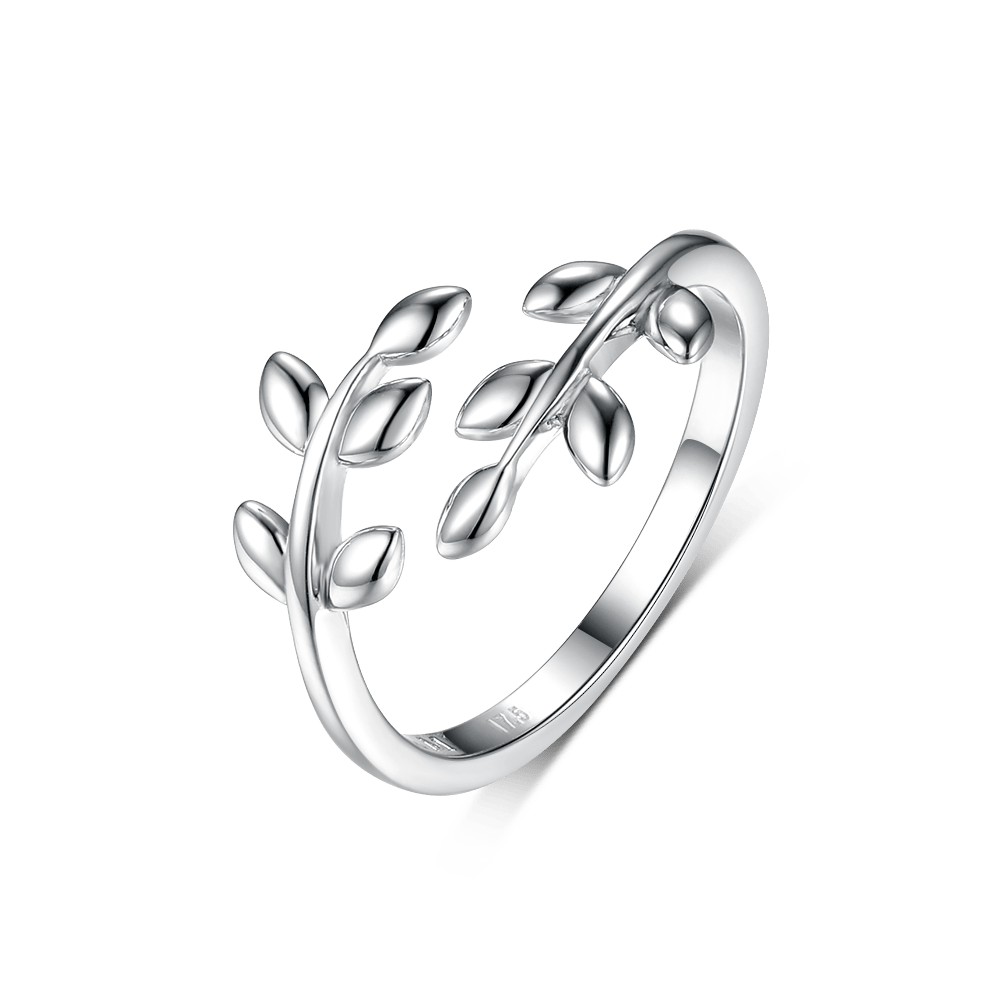 Кольца: Кольцо Листья без камней можно купить в ювелирном гардеробе MOMNT (Momentsilver), интернет-магазине украшений из серебра. Серебро 925, родий. Артикул 