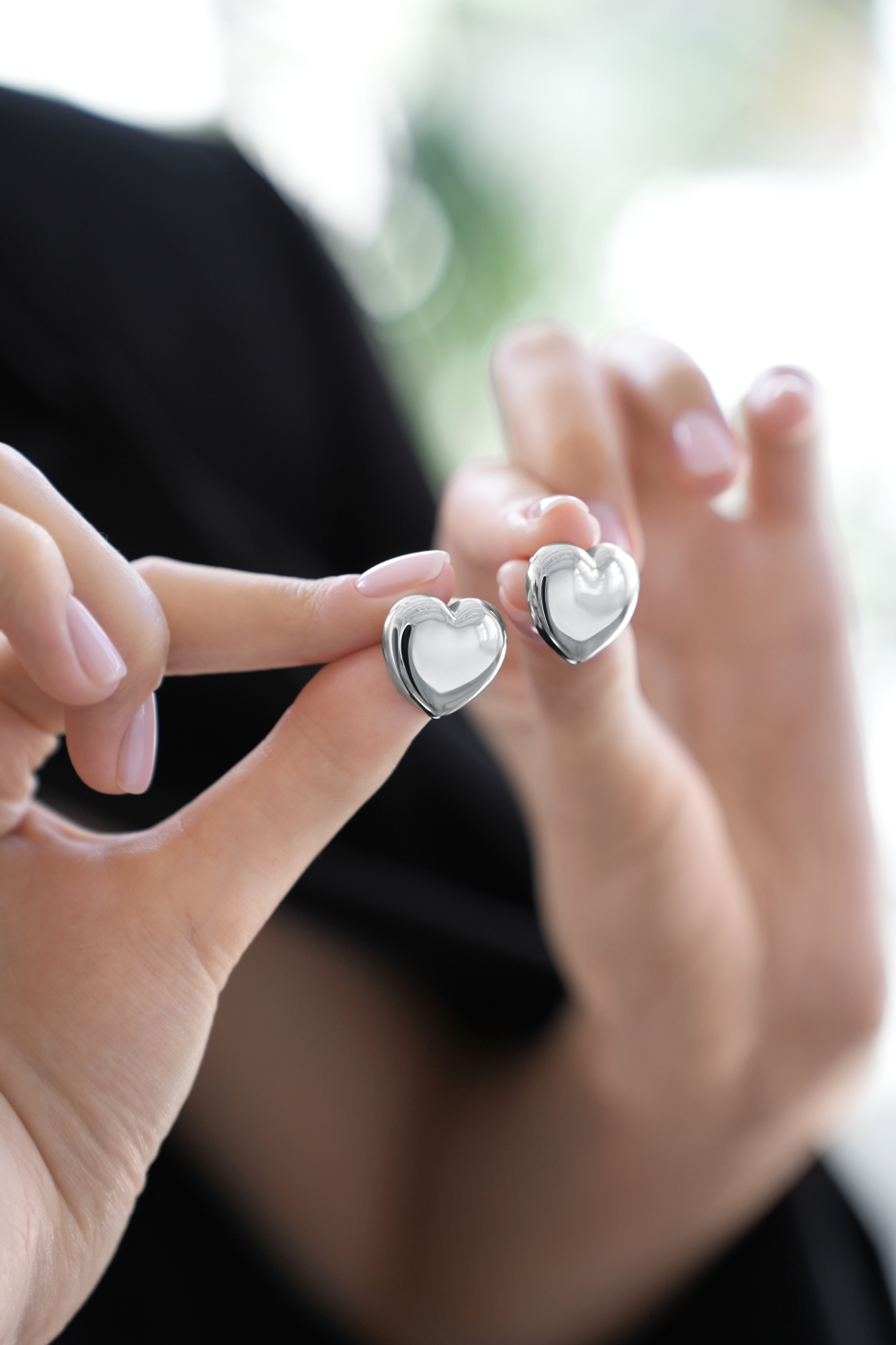 Серьги: Серьги Раздутые чувства XL можно купить в ювелирном гардеробе MOMNT (Momentsilver), интернет-магазине украшений из серебра. Серебро 925, родий. Артикул 