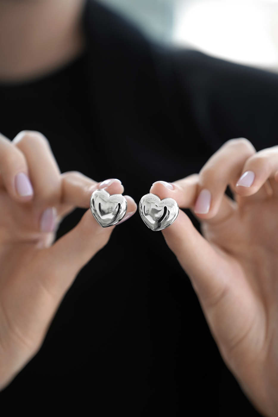 Серьги: Серьги Раздутые чувства XL можно купить в ювелирном гардеробе MOMNT (Momentsilver), интернет-магазине украшений из серебра. Серебро 925, родий. Артикул 