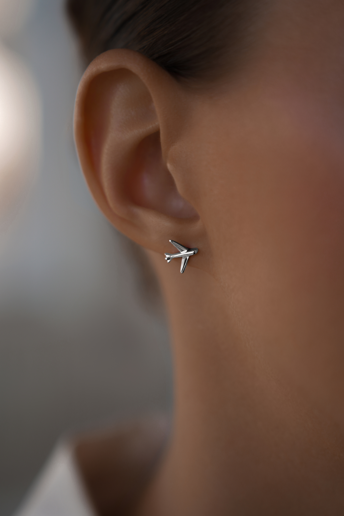 Серьги: Серьги-гвоздики Рейс за горизонт можно купить в ювелирном гардеробе MOMNT (Momentsilver), интернет-магазине украшений из серебра. Серебро 925, родий. Артикул 