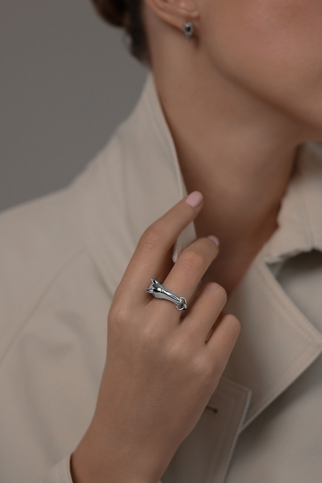 Кольца: Кольцо Cheval можно купить в ювелирном гардеробе MOMNT (Momentsilver), интернет-магазине украшений из серебра. Серебро 925,родий. . Артикул 