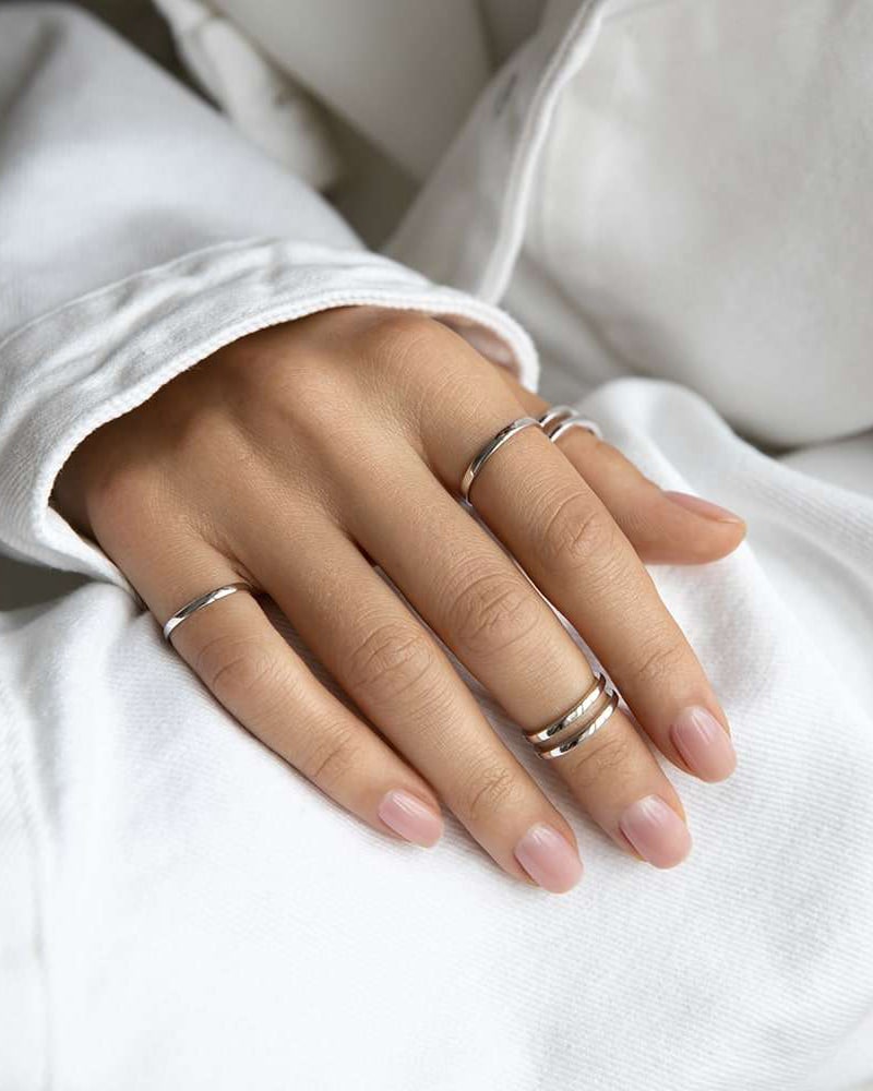 Кольца: Двойное кольцо можно купить в ювелирном гардеробе MOMNT (Momentsilver), интернет-магазине украшений из серебра. Серебро 925, родий. Артикул 