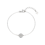 Браслеты: Браслет Точка можно купить в ювелирном гардеробе MOMNT (Momentsilver), интернет-магазине украшений из серебра. Серебро 925, родий, вставки:куб.цирконий. Артикул 