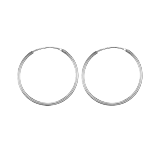 Серьги: Тонкие серьги-кольца 4 см можно купить в ювелирном гардеробе MOMNT (Momentsilver), интернет-магазине украшений из серебра. Серебро 925, родий. Артикул 