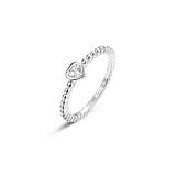 Кольца: Кольцо бабл с микросердцем  можно купить в ювелирном гардеробе MOMNT (Momentsilver), интернет-магазине украшений из серебра. Серебро 925, родий.Вставки: куб.цирконий. Артикул 