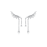 Серьги: Серьги Крылья можно купить в ювелирном гардеробе MOMNT (Momentsilver), интернет-магазине украшений из серебра. Серебро 925, родий, вставки:куб.цирконий. Артикул 