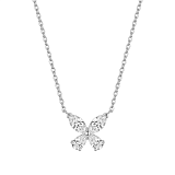 Колье: Колье Бабочка 37 см можно купить в ювелирном гардеробе MOMNT (Momentsilver), интернет-магазине украшений из серебра. Серебро 925, родий. Вставки: куб.цирконий. Артикул 