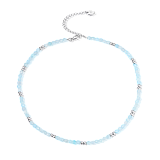 Бижутерия: Голубое колье-чокер из аквамарина можно купить в ювелирном гардеробе MOMNT (Momentsilver), интернет-магазине украшений из серебра. Ювелирный сплав без примесей никеля и свинца, бусины - натуральный аквамарин, родий. Артикул 