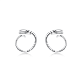 Серьги: Серьги "Непрерывность" можно купить в ювелирном гардеробе MOMNT (Momentsilver), интернет-магазине украшений из серебра. Серебро 925, родий. Артикул 