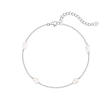 Браслеты: Браслет на ногу с овальным жемчугом Зернышко можно купить в ювелирном гардеробе MOMNT (Momentsilver), интернет-магазине украшений из серебра. Серебро 925, родий, натуральный жемчуг. Артикул 