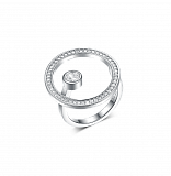 Кольца: Кольцо Эхо в камнях можно купить в ювелирном гардеробе MOMNT (Momentsilver), интернет-магазине украшений из серебра. Серебро 925, родий, вставки: куб.цирконий. Артикул 