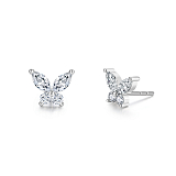 Серьги: Серьги-гвоздики Бабочки можно купить в ювелирном гардеробе MOMNT (Momentsilver), интернет-магазине украшений из серебра. Серебро 925, родий. Артикул 