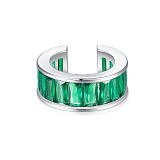 Каффы: Кафф с изумрудными багетами можно купить в ювелирном гардеробе MOMNT (Momentsilver), интернет-магазине украшений из серебра. Серебро 925, родий, вставки: куб. цирконий . Артикул 