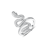 Кольца: Кольцо Змея с камнями можно купить в ювелирном гардеробе MOMNT (Momentsilver), интернет-магазине украшений из серебра. Серебро 925, родий. вставки: куб.цирконий. Артикул 