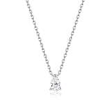 Колье: Колье в огранке "Груша" в "ямочку" между ключиц можно купить в ювелирном гардеробе MOMNT (Momentsilver), интернет-магазине украшений из серебра. Серебро 925, родий, фианит . Артикул 