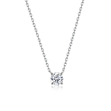 Колье: Колье "Солитер" в "ямочку" между ключиц можно купить в ювелирном гардеробе MOMNT (Momentsilver), интернет-магазине украшений из серебра. Серебро 925, родий, фианит . Артикул 