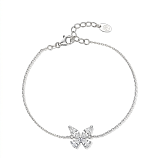 Браслеты: Браслет Бабочка  можно купить в ювелирном гардеробе MOMNT (Momentsilver), интернет-магазине украшений из серебра. Серебро 925, родий. Вставки: куб.цирконий. Артикул 