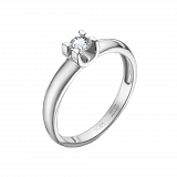 Кольца: Золотое помолвочное кольцо с бриллиантом в белом золоте можно купить в ювелирном гардеробе MOMNT (Momentsilver), интернет-магазине украшений из серебра. Золото 585. Вставки: бриллианты. Артикул 
