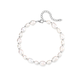 Браслеты: Браслет на ногу с крупным жемчугом и шариками можно купить в ювелирном гардеробе MOMNT (Momentsilver), интернет-магазине украшений из серебра. Серебро 925, родий, натуральный жемчуг . Артикул 