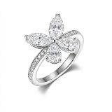 Кольца: Кольцо Бабочка можно купить в ювелирном гардеробе MOMNT (Momentsilver), интернет-магазине украшений из серебра. Серебро 925,родий. Вставки: куб.цирконий. Артикул 