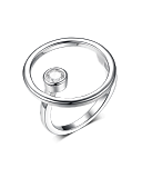 Кольца: Кольцо Эхо можно купить в ювелирном гардеробе MOMNT (Momentsilver), интернет-магазине украшений из серебра. Серебро 925, родий, вставки:куб.цирконий. Артикул 