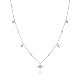 Колье: Колье Полярная звезда																														 можно купить в ювелирном гардеробе MOMNT (Momentsilver), интернет-магазине украшений из серебра. Серебро 925, родий, вставки:куб.цирконий. Артикул 