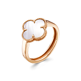Кольца: Золотое кольцо Клевер с перламутром можно купить в ювелирном гардеробе MOMNT (Momentsilver), интернет-магазине украшений из серебра. Золото 585. Вставка: перламутр. Артикул 