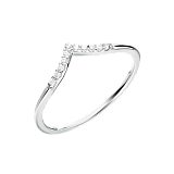 Кольца: Кольцо V можно купить в ювелирном гардеробе MOMNT (Momentsilver), интернет-магазине украшений из серебра. Серебро 925, родий, вставки:куб.цирконий. Артикул 