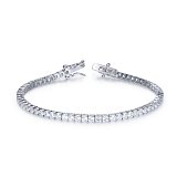 Браслеты: Теннисный браслет с камнями 2 мм можно купить в ювелирном гардеробе MOMNT (Momentsilver), интернет-магазине украшений из серебра. Серебро 925, родий, вставки:куб.цирконий. Артикул 