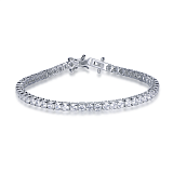 Браслеты: Теннисный браслет с камнями 3 мм можно купить в ювелирном гардеробе MOMNT (Momentsilver), интернет-магазине украшений из серебра. Серебро 925, родий, вставки:куб.цирконий. Артикул 