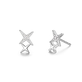 Серьги: Серьги-гвоздики Сияние можно купить в ювелирном гардеробе MOMNT (Momentsilver), интернет-магазине украшений из серебра. Серебро 925, родий, вставки:куб.цирконий. Артикул 