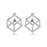 Серьги: Серьги Кубы можно купить в ювелирном гардеробе MOMNT (Momentsilver), интернет-магазине украшений из серебра. Серебро 925, родий. Артикул 