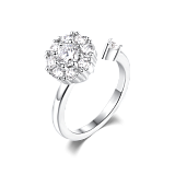 Бижутерия: Кольцо-антистресс можно купить в ювелирном гардеробе MOMNT (Momentsilver), интернет-магазине украшений из серебра. Ювелирный сплав, родий, вставки: куб. цирконий. Артикул 