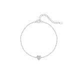 Браслеты: Браслет Микросердце можно купить в ювелирном гардеробе MOMNT (Momentsilver), интернет-магазине украшений из серебра. Серебро 925, родий. Вставки: куб.цирконий. Артикул 